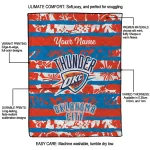 customized oklahoma city thunder layered florals blue white quilt blanket best selling