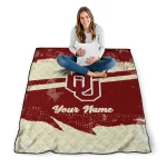customized oklahoma sooners brushstroke layers crimson quilt blanket best selling