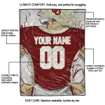 customized oklahoma sooners player sketch crimson gray quilt blanket best selling
