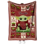 customized oklahoma sooners yody baby pattern crimson quilt blanket best selling