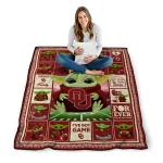 customized oklahoma sooners yody baby pattern crimson quilt blanket best selling