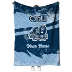 customized old dominion monarchs brushstroke layers blue quilt blanket best selling