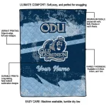 customized old dominion monarchs brushstroke layers blue quilt blanket best selling