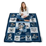 customized old dominion monarchs mickey crimson blue white quilt blanket best selling