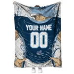 customized old dominion monarchs player sketch blue gray quilt blanket best selling
