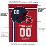 customized ole miss rebels helmet theme red quilt blanket best selling