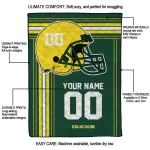 customized oregon ducks helmet theme green quilt blanket best selling