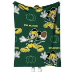 customized oregon ducks mickey football green quilt blanket best selling