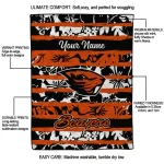 customized oregon state beavers layered florals orange white quilt blanket best selling