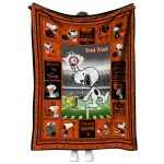 customized oregon state beavers snoopy coach orange quilt blanket best selling