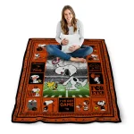 customized oregon state beavers snoopy coach orange quilt blanket best selling