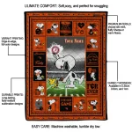 customized oregon state beavers snoopy coach orange quilt blanket best selling