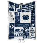 customized penn state nittany lions helmet passion blue quilt blanket best selling