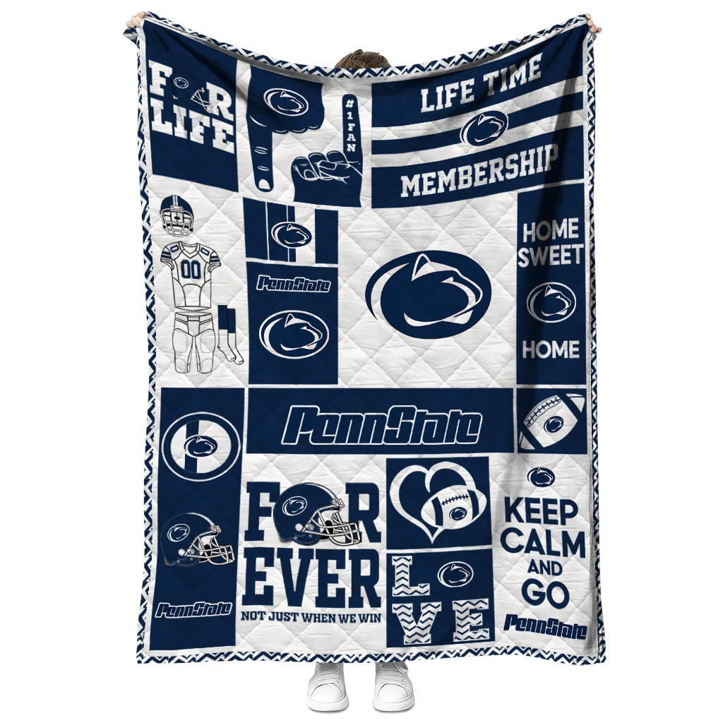 customized penn state nittany lions helmet passion blue quilt blanket fashion forward customized penn state nittany lions helmet passion blue quilt blanket fashion forward