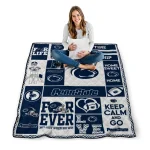 customized penn state nittany lions helmet passion blue quilt blanket best selling