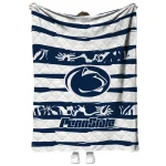 customized penn state nittany lions layered florals blue white quilt blanket best selling