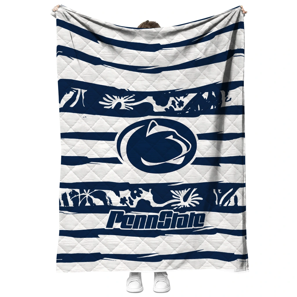 customized penn state nittany lions layered florals blue white quilt blanket fashion forward customized penn state nittany lions layered florals blue white quilt blanket fashion forward