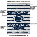 customized penn state nittany lions layered florals blue white quilt blanket best selling