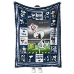 customized penn state nittany lions snoopy coach blue quilt blanket best selling