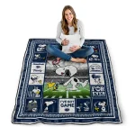 customized penn state nittany lions snoopy coach blue quilt blanket best selling