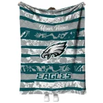 customized philadelphia eagles layered florals green white quilt blanket best selling