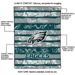 customized philadelphia eagles layered florals green white quilt blanket best selling