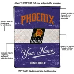 customized phoenix suns helmet fan purple white quilt blanket best selling