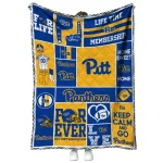 customized pittsburgh panthers helmet passion royal blue quilt blanket best selling