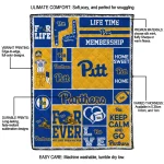 customized pittsburgh panthers helmet passion royal blue quilt blanket best selling