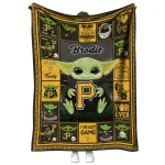 customized pittsburgh pirates yody baby motif black quilt blanket best selling
