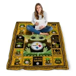 customized pittsburgh steelers yody baby pattern gold quilt blanket best selling