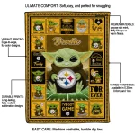 customized pittsburgh steelers yody baby pattern gold quilt blanket best selling