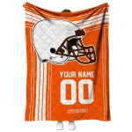 customized sam houston bearkats helmet theme orange quilt blanket best selling