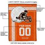 customized sam houston bearkats helmet theme orange quilt blanket best selling