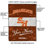 customized sam houston bearkats hibiscus burst orange white quilt blanket best selling