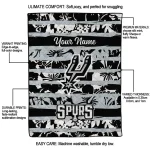 customized san antonio spurs layered florals silver white quilt blanket best selling