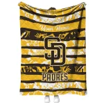 customized san diego padres layered florals brown white quilt blanket best selling