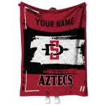 customized san diego state aztecs grunge patch red white quilt blanket best selling
