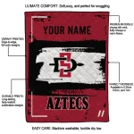 customized san diego state aztecs grunge patch red white quilt blanket best selling
