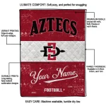 customized san diego state aztecs hibiscus burst red white quilt blanket best selling