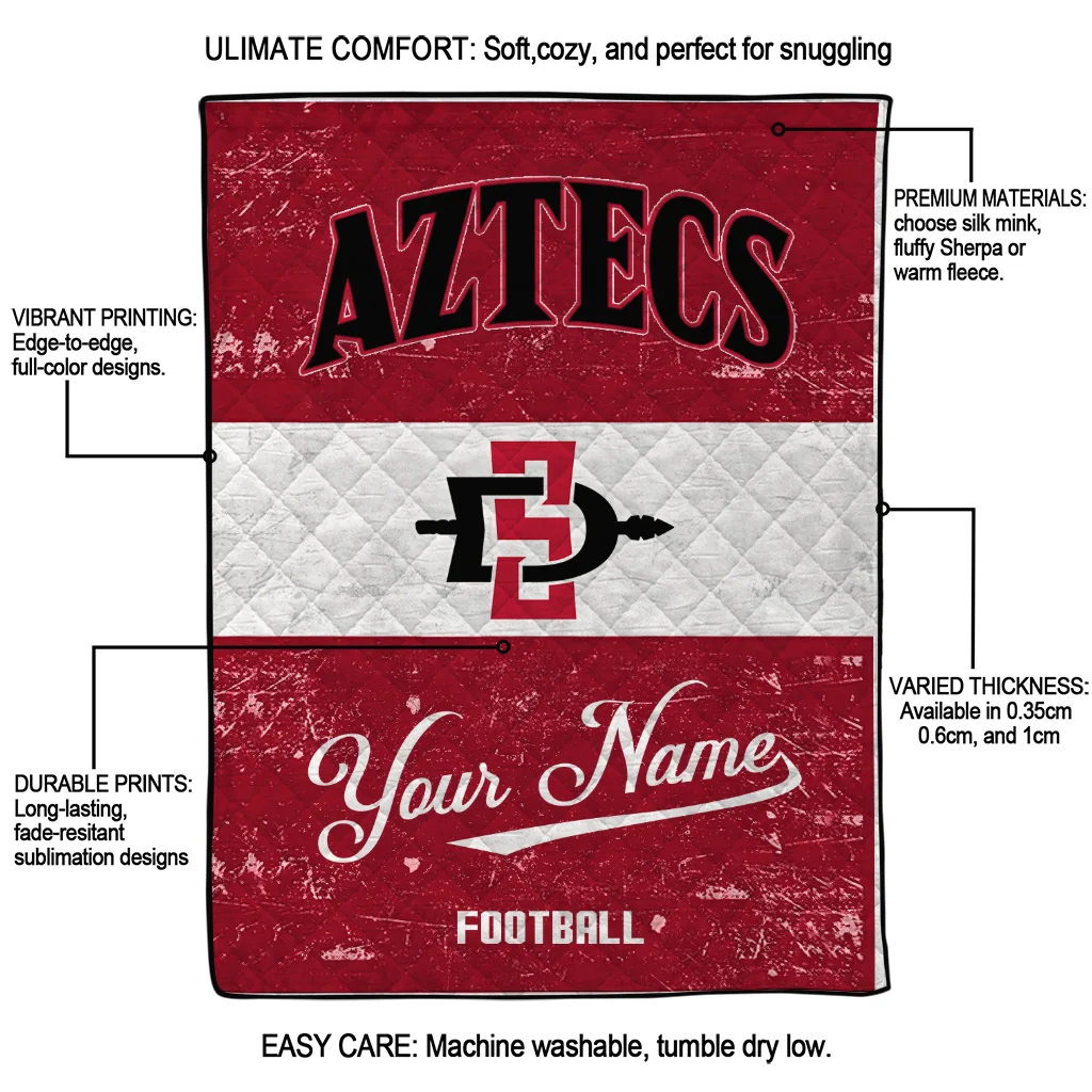 customized san diego state aztecs hibiscus burst red white quilt blanket latest model customized san diego state aztecs hibiscus burst red white quilt blanket latest model