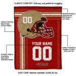 customized san francisco 49ers helmet theme red quilt blanket best selling