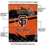 customized san francisco giants brushstroke layers orange quilt blanket best selling