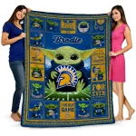 customized san jose state spartans yody baby pattern blue quilt blanket best selling