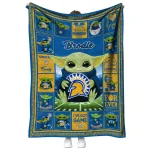 customized san jose state spartans yody baby pattern blue quilt blanket best selling