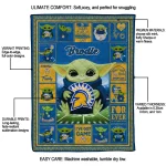 customized san jose state spartans yody baby pattern blue quilt blanket best selling