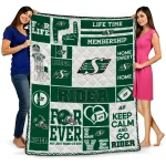 customized saskatchewan roughriders helmet passion green quilt blanket best selling
