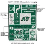 customized saskatchewan roughriders helmet passion green quilt blanket best selling