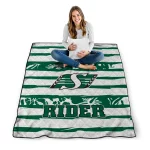 customized saskatchewan roughriders layered florals green white quilt blanket best selling