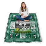 customized saskatchewan roughriders snoopy coach green quilt blanket best selling